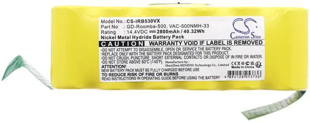 Alt view image 3 of 4 - Battery for iRobot Roomba 800, Roomba 900, 960, 450, 595, 14.40V