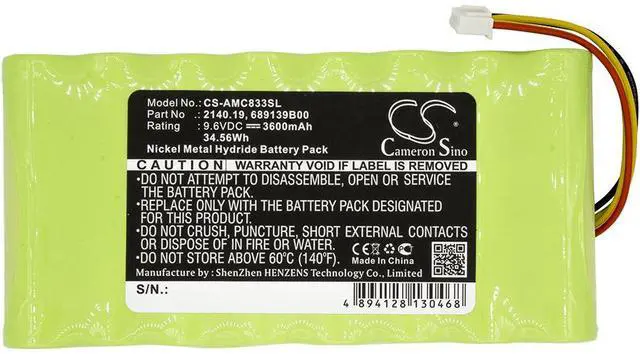 Alt view image 3 of 4 - Cameron Sino Battery for AMC 3945/3945-B, 8333, 8335, 8336, 8435, CA6116, CA6550, CA6555, OX Oscilloscopes PN:AMC 2140.19, 689139B00, 694233 3600mAh / 34.56Wh