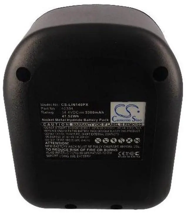 Alt view image 5 of 5 - Cameron Sino Battery for Lincoln 1401, 1442, LIN-1401, LIN-1442, PowerLuber Cordless Grease Gun PN:Lincoln 40394 3300mAh / 47.52Wh