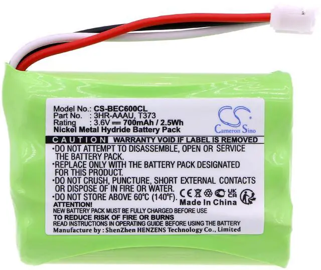 Alt view image 3 of 5 - CS Battery for BeoCom 1, BeoCom 6000, BeoCom M6000, BeoCom M6000 MKII PN: 3HR-AAAU, 70AAAH3BMXZ, T373 700mAh / 2.52Wh