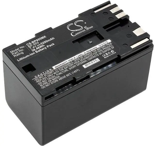 Main image of Cameron Sino Battery for Canon EOS C100, EOS C100 Mark II, GL2, XF100, XF105, XF300, XF305, XH A1, XH A1S, XH G1, XL H1, XL H1A, XL1, XL1S, XL2, XM2 PN:Canon BP-955 5200mAh / 38.48Wh