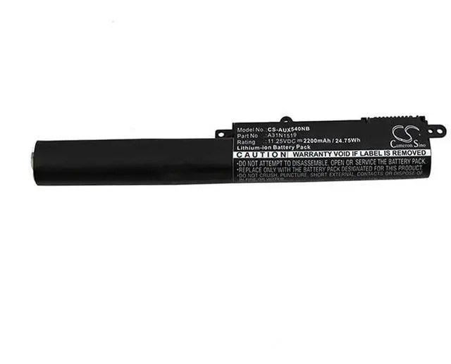 Alt view image 3 of 3 - 2200mAh / 24.75Wh Battery for A540BA, A540UB, X543UA-DM1897T, X543UA-DM2596T, X543UA-DM2756T, X543UA-GO2762T, X543UA-GQ1635T, X543UA-GQ1637T, X543UA-GQ1854T, X543UA-GQ2290T