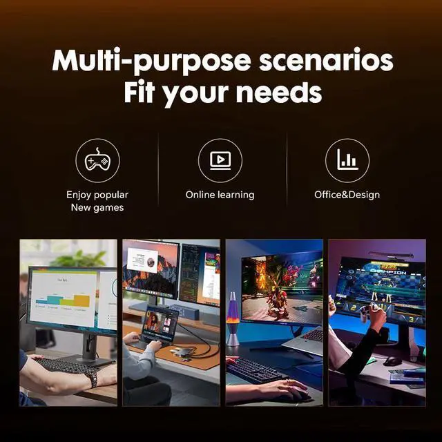 Alt view image 2 of 4 - RANSHUO Gaming Desktop Computer PC,AMD Ryzen 5 5600GT,16GB RAM and 1TB M.2 NVMe PCle4.0,ARGB FAN,WiFi+BT5.0,Game Design Office console,Sea View Room,Prebuilt Gaming PC Tower