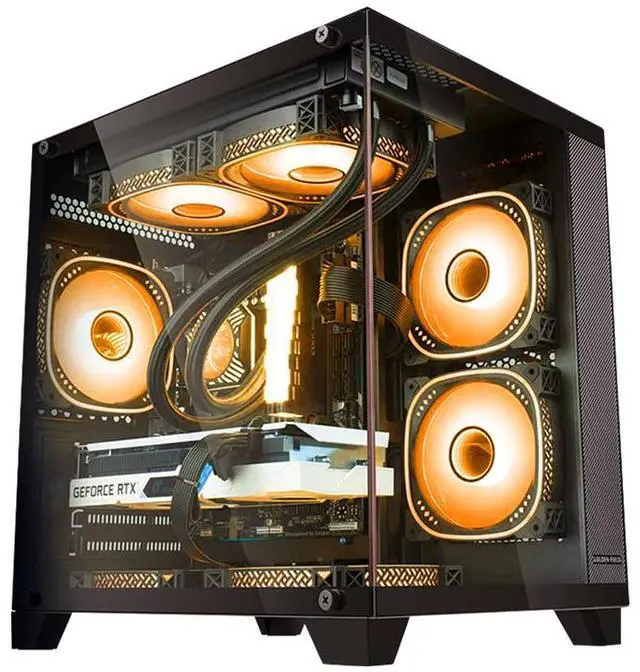 Alt view image 4 of 4 - RANSHUO Gaming Desktop Computer PC,AMD Ryzen 5 5600GT,16GB RAM and 1TB M.2 NVMe PCle4.0,ARGB FAN,WiFi+BT5.0,Game Design Office console,Sea View Room,Prebuilt Gaming PC Tower