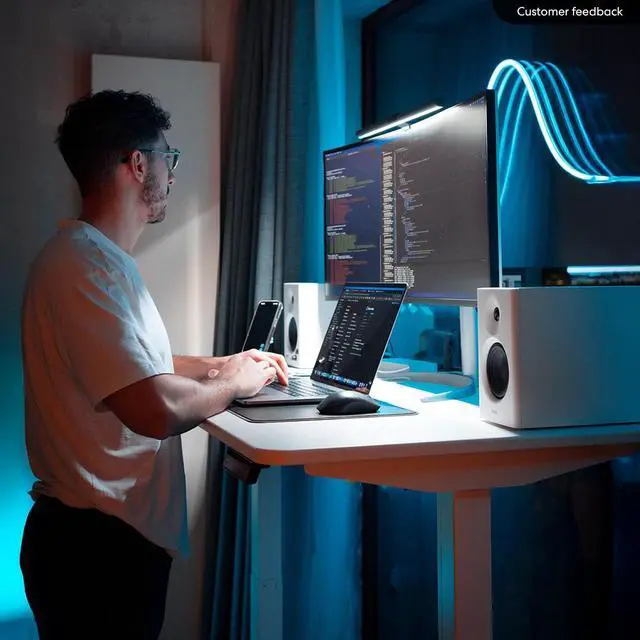 Alt view image 7 of 7 - Autonomous Desk 2 Standing Desk White - White - 2-Stage