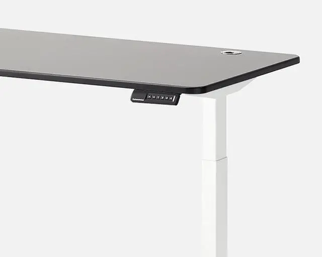Alt view image 2 of 7 - Autonomous Desk 2 Standing Desk White - Black - 2-Stage