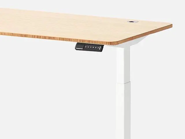 Alt view image 2 of 7 - Autonomous SmartDesk 2 Standing Desk White - Bamboo - 2-Stage