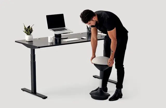 Alt view image 4 of 4 - Autonomous ErgoStool Ergonomic Stool Adjustable Wobble Chair Cool Gray