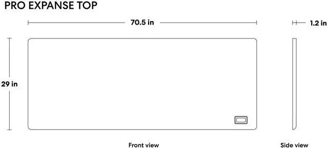 Alt view image 4 of 7 - Autonomous Desk 5 Electric Standing Desk 70.5x29 Titanium White - Autonomous Desk 5 Pro Expanse