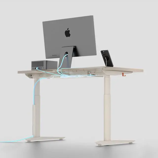 Alt view image 2 of 7 - Autonomous SmartDesk 5 Electric Standing Desk 70.5x29 Stone Beige - SmartDesk 5 Pro Expanse
