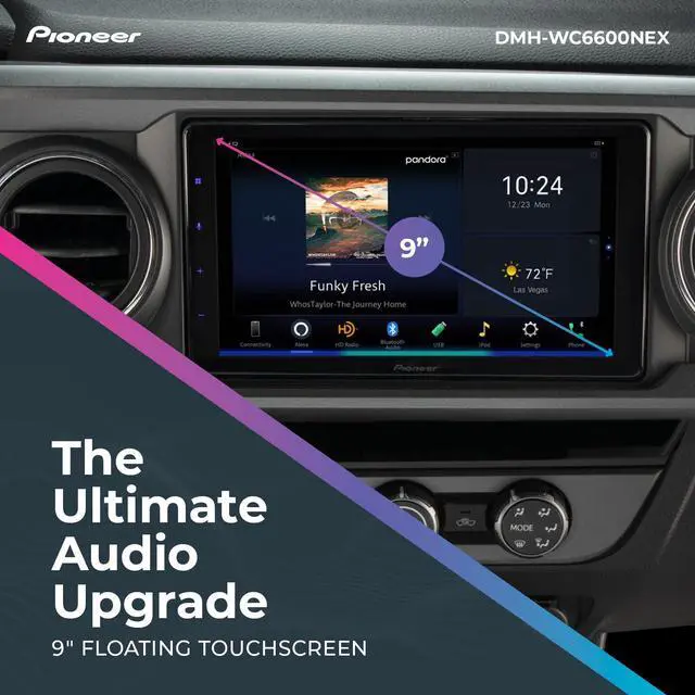 Alt view image 7 of 11 - Pioneer DMH-WC6600NEX 1-DIN  Modular Digital Media Receiver w/ 9" Display