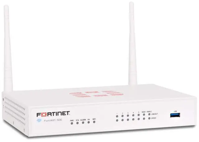 Alt view image 3 of 5 - Fortinet FortiWiFi-50E / FWF-50E Next Generation (NGFW) Firewall Appliance, 7 x GbE RJ45 Ports