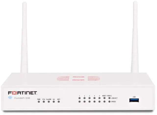 Alt view image 2 of 5 - Fortinet FortiWiFi-50E / FWF-50E Next Generation (NGFW) Firewall Appliance, 7 x GbE RJ45 Ports
