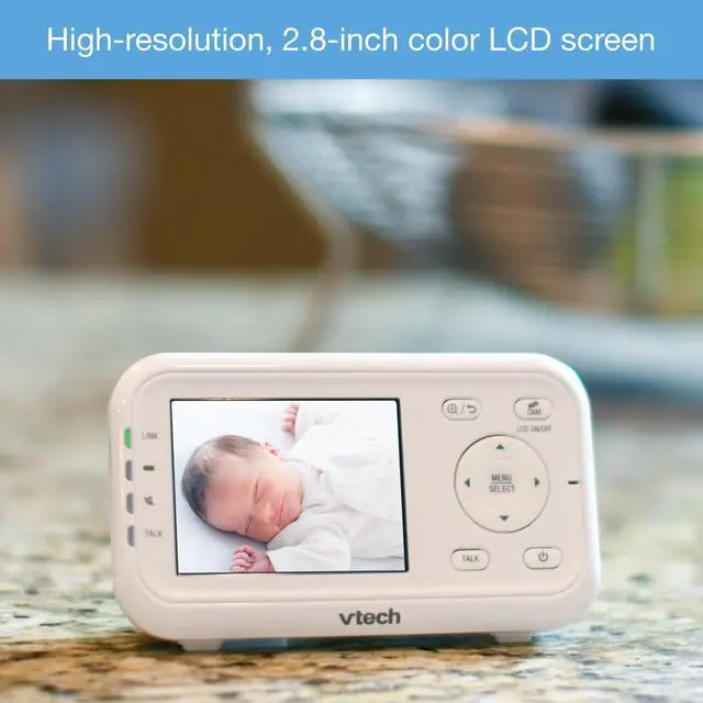Alt view image 7 of 7 - VTech VM3261-2 2.8â Digital Video Baby Monitor with 2 Pan & Tilt Cameras, Full Color and Automatic Night Vision, White