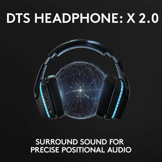 Alt view image 17 of 20 - Logitech - G935 Wireless 7.1 Surround Sound Over-the-Ear Gaming Headset for PC with LIGHTSYNC RGB Lighting - Black/Blue