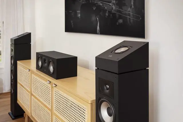 Alt view image 6 of 7 - Polk Monitor XT90 Hi-Res Height Speaker Pair for 3D Sound Effect - Dolby Atmos-Certified, DTS:X and DTS Virtual:X Compatible 4" Dynamically Balanced Woofer, Midnight Black