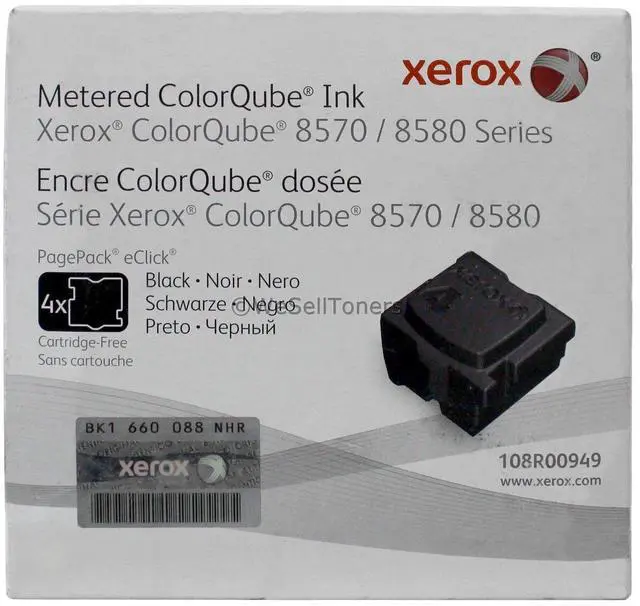 Main image of Xerox 108R00949 Black Metered Solid Ink ColorQube 8570 Genuine New Sealed Box