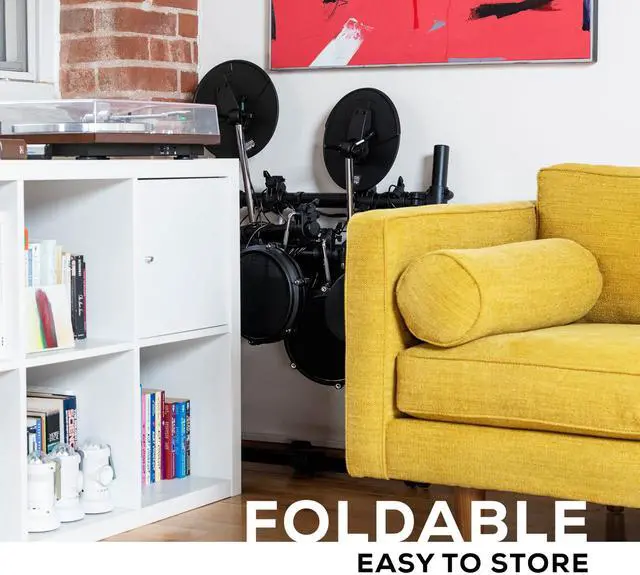 Alt view image 6 of 7 - Alesis Turbo Mesh Kit Electric Drum Set With 100+ Sounds, Quiet Mesh Drum Pads, Drum Sticks, Connection Cables, Drum Lessons