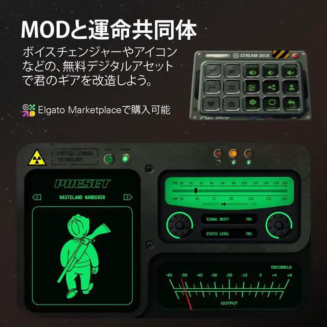Alt view image 4 of 5 - Fallout Collaboration Model Elgato Wave DX - Dynamic XLR Microphone, Cardioid Pattern, Noise Cancellation, Optimized Utterance for Podcasts, Streaming, and Delivery, No Signal