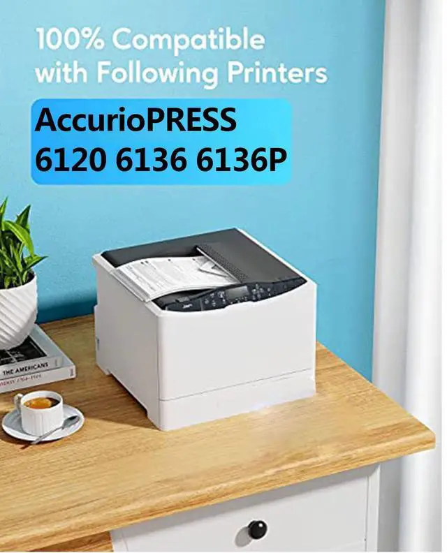 Alt view image 2 of 7 - Compatible for Konica Minolta TN017 Toner Cartridge Black Replacement for AccurioPRESS 6120 6136 6136P Printers,2 Pack 2 Black