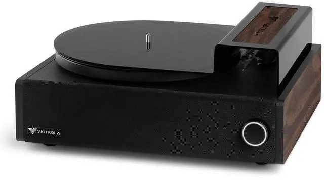 Alt view image 6 of 7 - Victrola V1 Music System â with Built-in Record Player, Stereo Soundbar, Powered Wireless 6.5" Subwoofer and 5.0 Bluetooth Streaming, Supports 33-1/3 and 45 RPM Vinyl Records (Espresso)