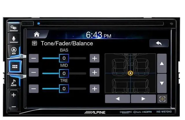 Alt view image 3 of 6 - Alpine INE-W970HD 6.5â³ Navigation Receiver | SiriusXM SXV300 Tuner | EchoMaster CAM551 Backup Camera â Bundle