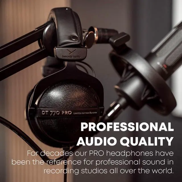 Alt view image 7 of 7 - beyerdynamic DT 770 Pro 80 ohm Limited Edition Professional Studio Headphones, Black