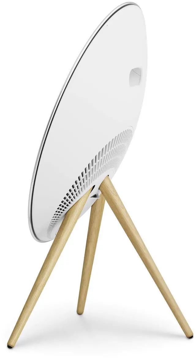 Alt view image 3 of 7 - Bang & Olufsen Beoplay A9 4th Gen Wireless Multiroom Speaker, White with Oak Legs
