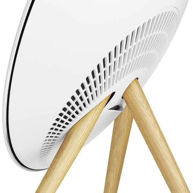 Alt view image 5 of 7 - Bang & Olufsen Beoplay A9 4th Gen Wireless Multiroom Speaker, White with Oak Legs
