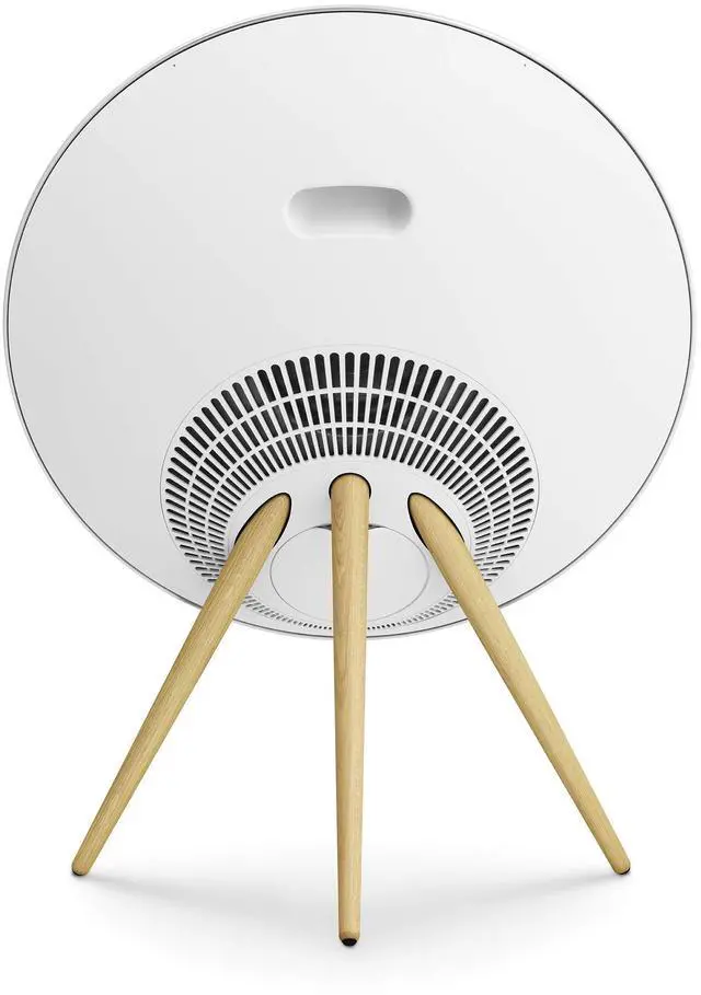 Alt view image 6 of 7 - Bang & Olufsen Beoplay A9 4th Gen Wireless Multiroom Speaker, White with Oak Legs