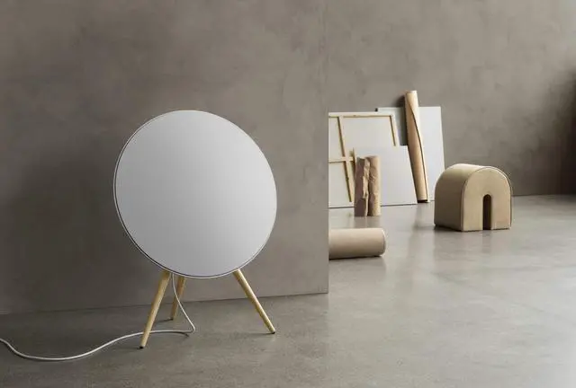 Alt view image 7 of 7 - Bang & Olufsen Beoplay A9 4th Gen Wireless Multiroom Speaker, White with Oak Legs