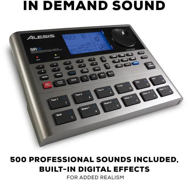 Alt view image 10 of 13 - Alesis SR-18 Professional Drum Machine Drum Machine