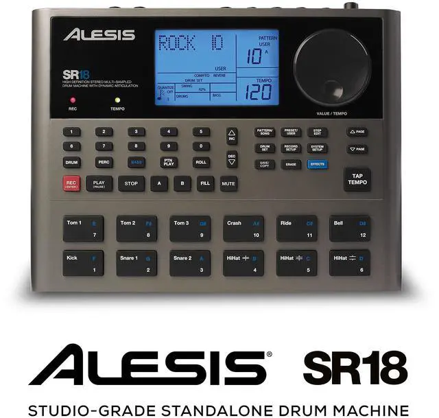 Alt view image 13 of 13 - Alesis SR-18 Professional Drum Machine Drum Machine