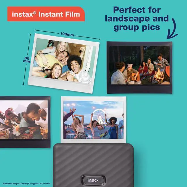 Alt view image 6 of 7 - Instax Link Wide Printer - Ash White