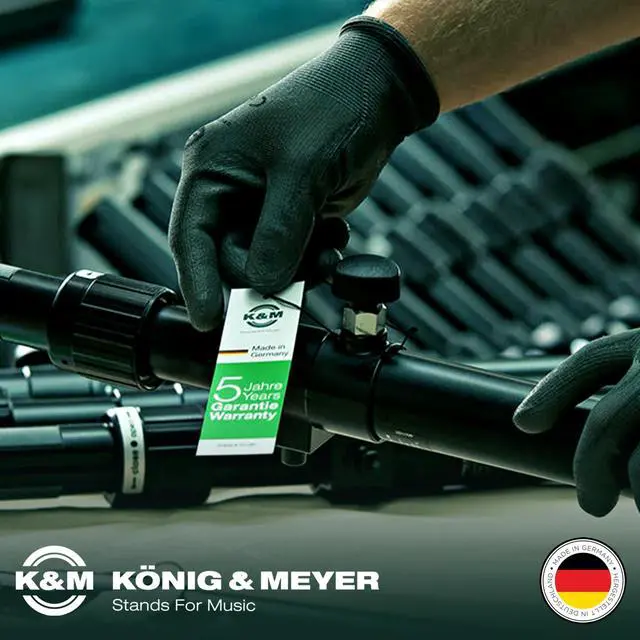 Alt view image 3 of 4 - K&M Stands 259-BLACK Low Level Microphone Stand with Telescopic Boom Arm