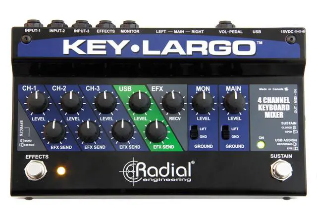 Main image of Radial Key Largo Keyboard Mixer with Balanced DI Outs