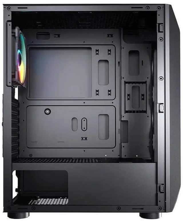 Alt view image 5 of 7 - CougarMX410 Mesh-G - RGB PC Gaming Case Mid Tower - Mini ITX/Micro ATX/ATX - Acrylic Side Panel|Fan/Water Cooling Support|Integrated Dual ARGB Strips|Black (385VM70.0004)