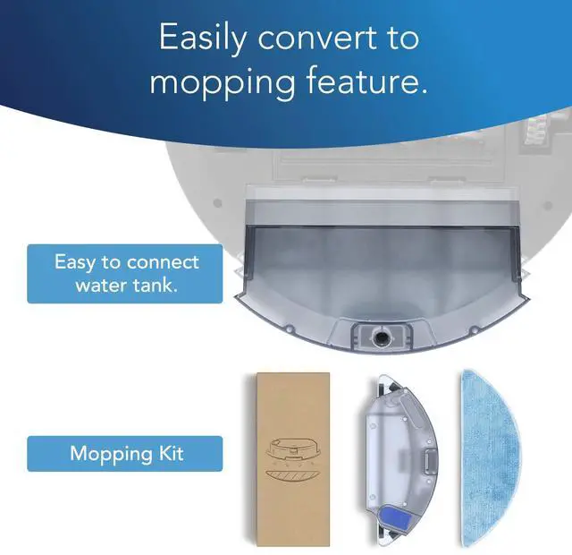 Alt view image 5 of 6 - ECOVACS DEEBOT 661 Convertible Vacuuming or Mopping Robotic Vacuum Cleaner with Max Power Suction, Upto 110 Min Runtime, Hard Floors and Carpets, App Controls, Self-Charging, Quiet, Black