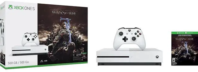 Alt view image 3 of 7 - Xbox One S 500GB Shadow of War Bundle - Bundle Edition
