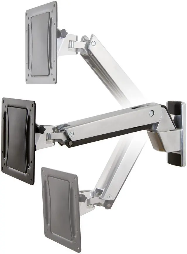 Alt view image 9 of 14 - Ergotron - 45-296-026 - Ergotron Mounting Arm for Flat Panel Display - Polished Aluminum, Black - 30 to 55 Screen