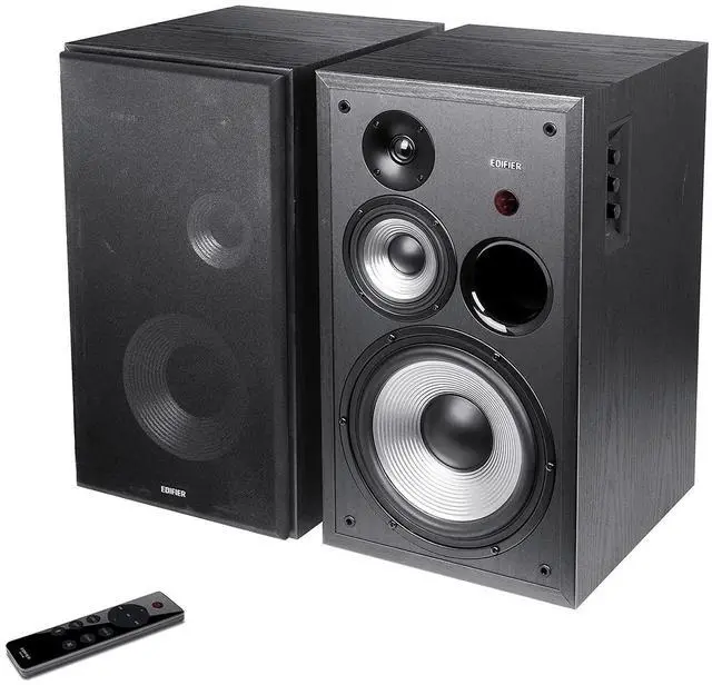 Alt view image 3 of 7 - Edifier R2850DB Bluetooth Bookshelf Speakers, Wireless Studio Monitor, 3-Way Powered 150W Tri-Amp Speaker with Subwoofer- Black (Pair)