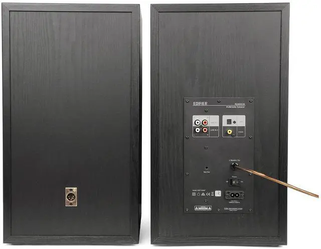 Alt view image 4 of 7 - Edifier R2850DB Bluetooth Bookshelf Speakers, Wireless Studio Monitor, 3-Way Powered 150W Tri-Amp Speaker with Subwoofer- Black (Pair)