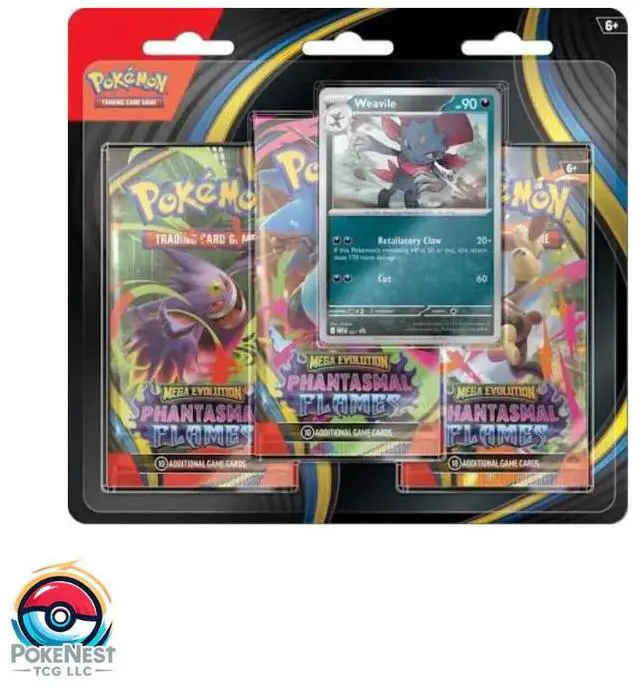 Alt view image 2 of 6 - Pokmon Phantasmal Flames 3 Pack Blister | Booster & Promo