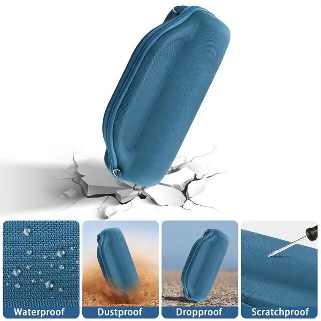 Alt view image 5 of 7 - Baval Hard Portable Case Compatible with JBL Charge 6/Charge 5 Portable Waterproof Bluetooth Speaker(Blue Case)