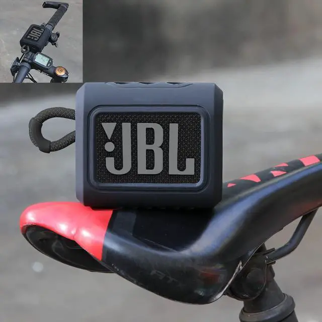 Alt view image 5 of 5 - Hermitshell Hard Travel Case for JBL Go 3 / Go 4 Portable Bluetooth Speaker (Coal, Silicone Case)