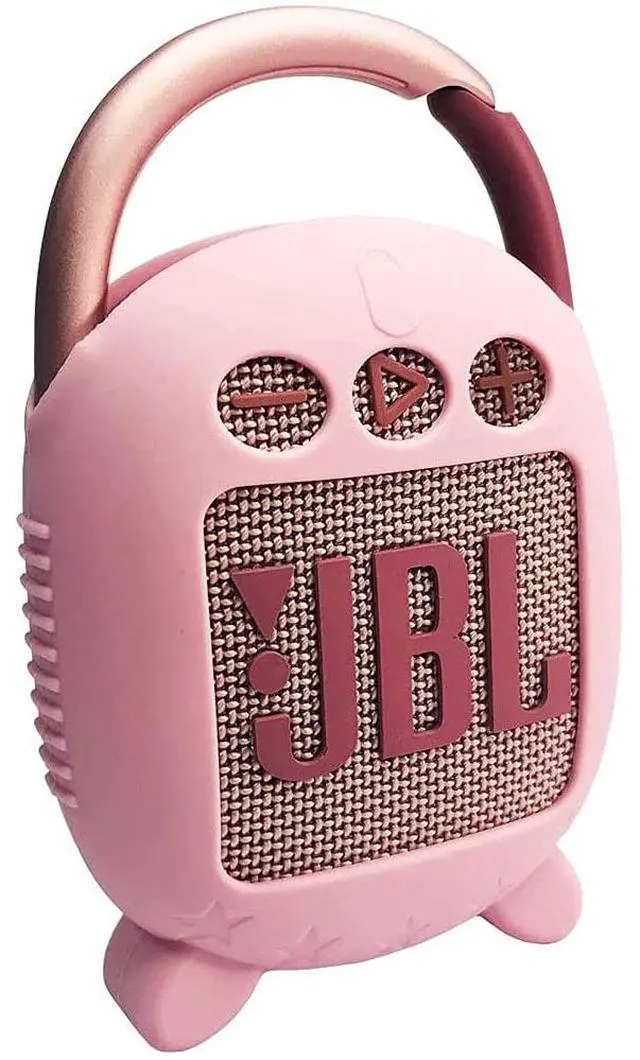 Alt view image 4 of 7 - Silicone Cover Case for JBL Clip 4 Portable Bluetooth Speaker, Protective Carrying Case for JBL Clip 4 Portable Bluetooth Speaker Stand Up Holder (Pink)