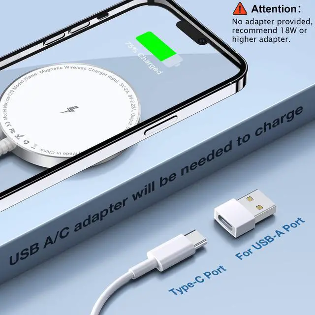 Alt view image 6 of 7 - for MagSafe Charger: Magnetic Wireless Charging Pad for iPhone 17 16 15 14 13 12 Series & AirPods 4-2 Pro, Strong Magnet, Aluminum Alloy, USB-C/A Ports, Ultra-Thin & Portable, Ideal for Desk & Bedside