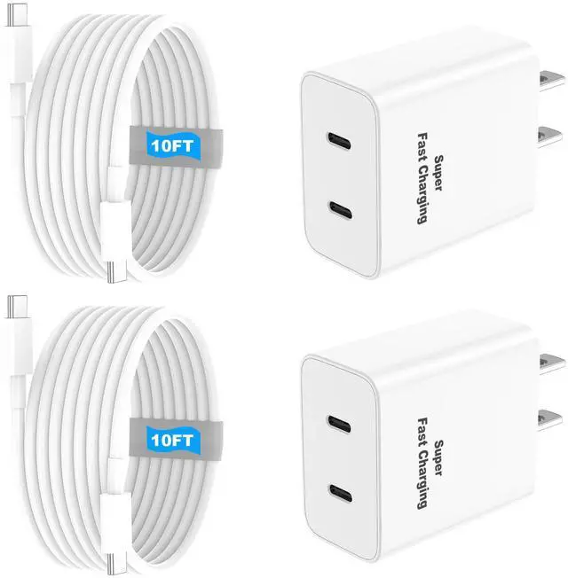 Main image of iPhone 17 16 Charger Fast Charging, 45W Dual USB C Phone Charger Block with 10FT Long Type C Cable Cord for Apple iPhone 17/Pro/Pro Max/17 Air/16 Pro/16 Pro Max/15 Plus/15 Pro/iPad/S25 Ultra/S24