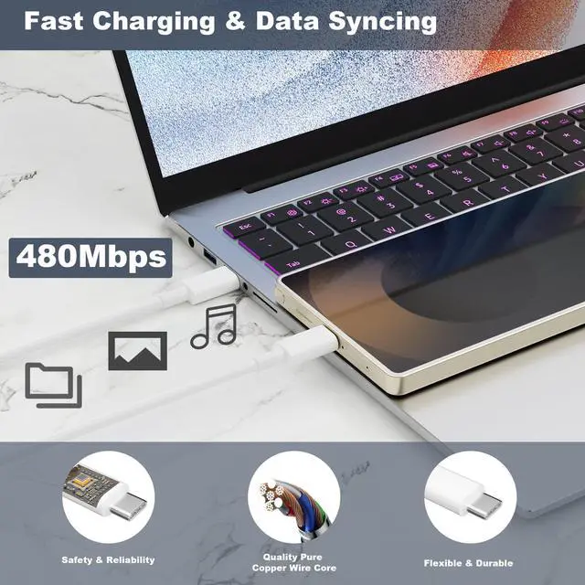 Alt view image 4 of 7 - iPhone 17 16 Charger Fast Charging, 45W Dual USB C Phone Charger Block with 10FT Long Type C Cable Cord for Apple iPhone 17/Pro/Pro Max/17 Air/16 Pro/16 Pro Max/15 Plus/15 Pro/iPad/S25 Ultra/S24