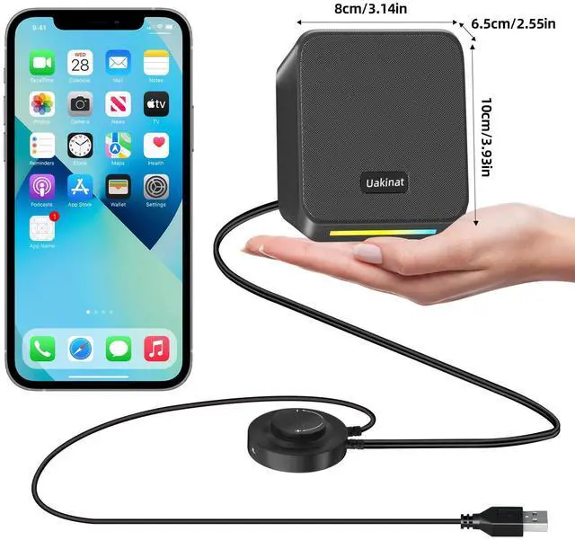 Alt view image 2 of 7 - Computer Speakers,with 7 Colorful RGB Lights, Headphone Jack, Enhanced Bass and Volume Control, PC Speakers USB Powered Gaming Speakers for Laptop Monitor PC Tablet Phone